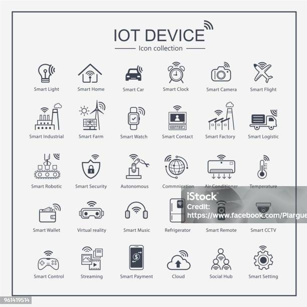 Smart Phone Ui Iconsammlungset Fingerabdruck Qrcode Signal Vr Und Benutzerschnittstellesymbol Flaches Design Stock Vektor Art und mehr Bilder von Internet der Dinge