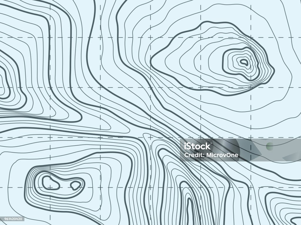 Topographic contour, line vector map with mountain Topographic contour, line vector map with mountain. Illustration of terrain topographic, geographic cartography relief Latitude stock vector