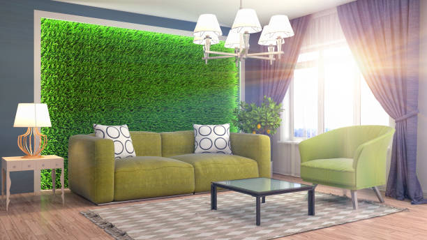 istock Interior living room. 3d illustration 961420680
