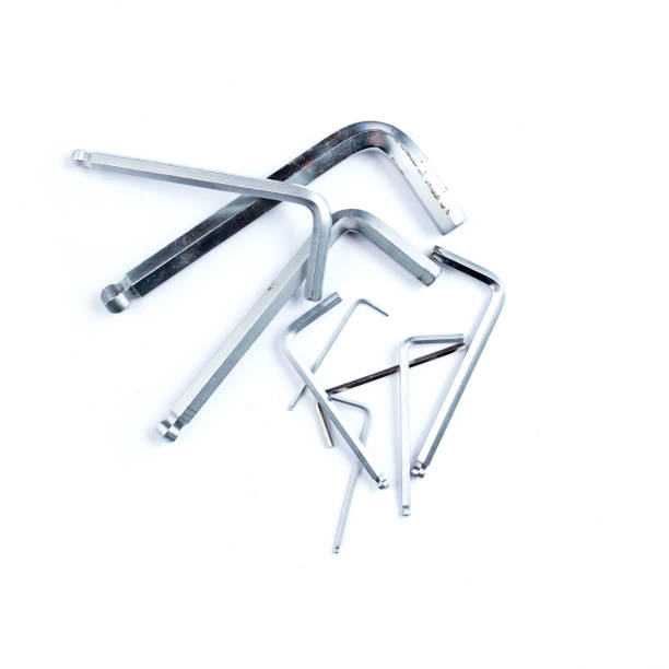 Allen key on yellow background