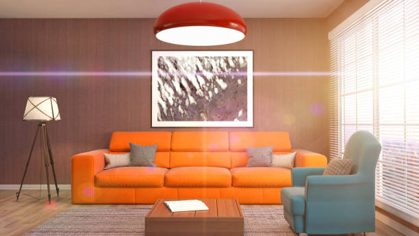 istock Interior living room. 3d illustration 961420784