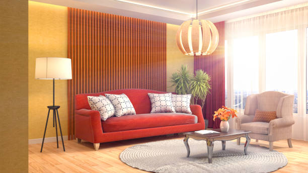 istock Interior living room. 3d illustration 961420874