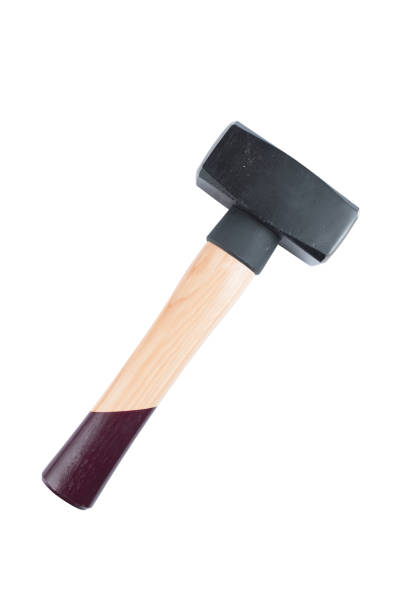 istock Small sledgehammer with wooden handle isolated on a white background. Construction tools. New sledgehammer. Saved Path, cut out. 961421074