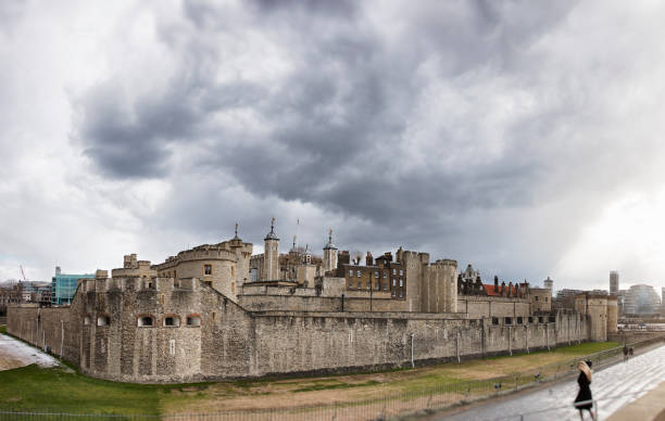 The medieval fortress of the Tower of London at night.See all my