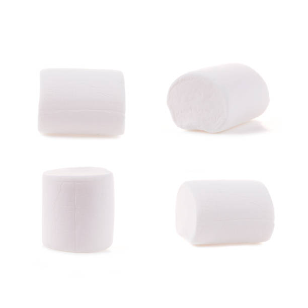 istock Group of Marshmallows isolated on white background 961429466