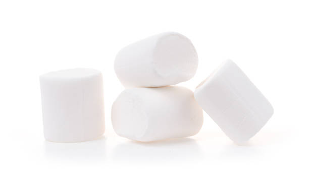 istock Group of Marshmallows isolated on white background 961429562