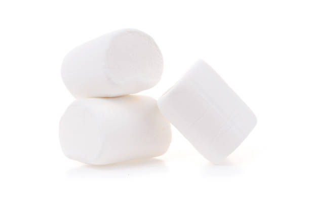 istock Group of Marshmallows isolated on white background 961429636