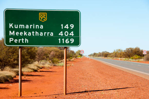 istock Great Northern Highway Distance Sign 961434484