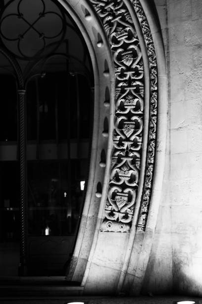 istock Details of ancient architectural construction in black and white 961441172
