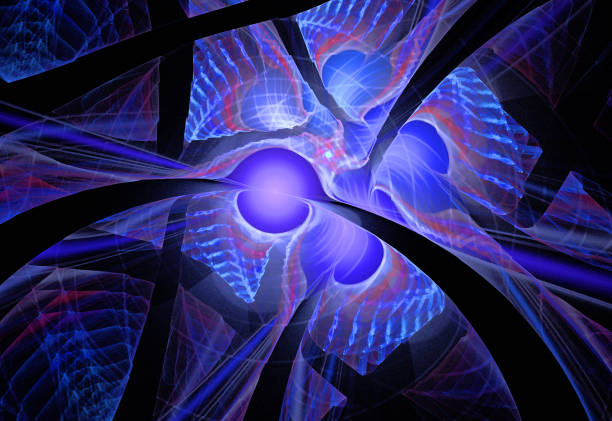 Abstract multicolored fractal pattern. Computer generated graphics.