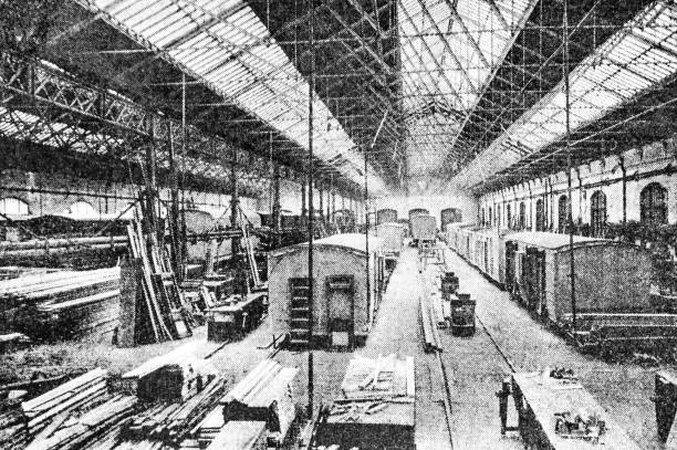 istock Boiler Shop - manufacturing steam trains 961447414