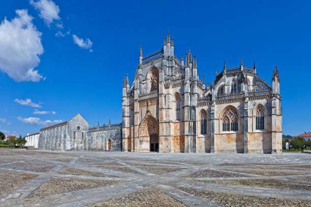 Monastery of Batalha. Masterpiece of the Gothic and Manueline architecture. Monastery of Batalha. Masterpiece of the Gothic and Manueline architecture. Dominican Religious Order. Portugal. UNESCO World Heritage Site. batalha abbey photos stock pictures, royalty-free photos & images