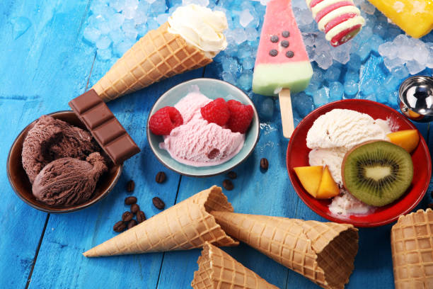 istock Vanilla frozen yogurt or soft ice cream in waffle cone. 961467744