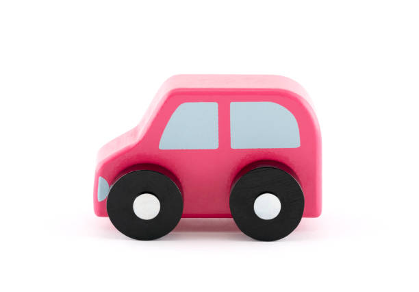 istock Small wooden toy car on white background with clipping path 961469924
