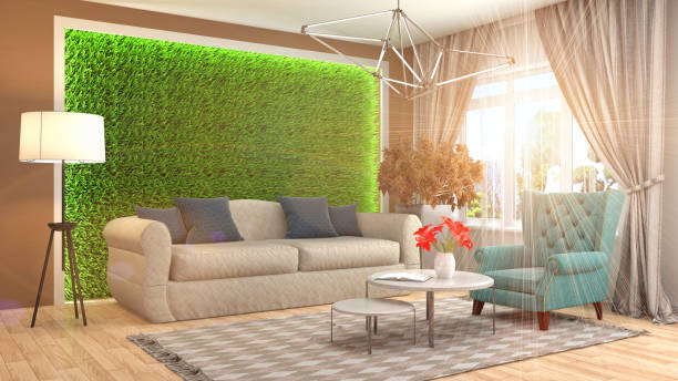 istock Interior living room. 3d illustration 961473166