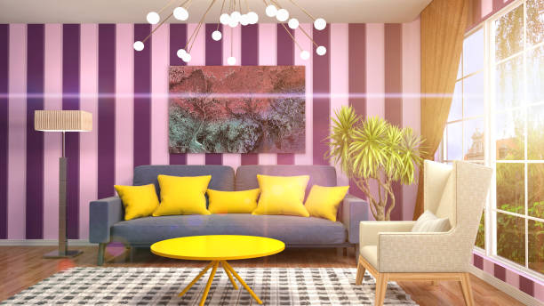 istock Interior living room. 3d illustration 961475350