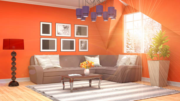 istock Interior living room. 3d illustration 961478788