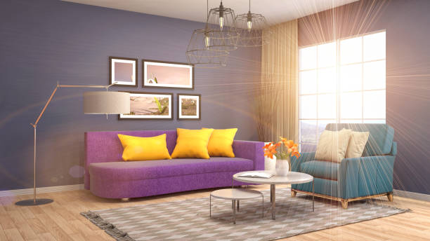 istock Interior living room. 3d illustration 961481142
