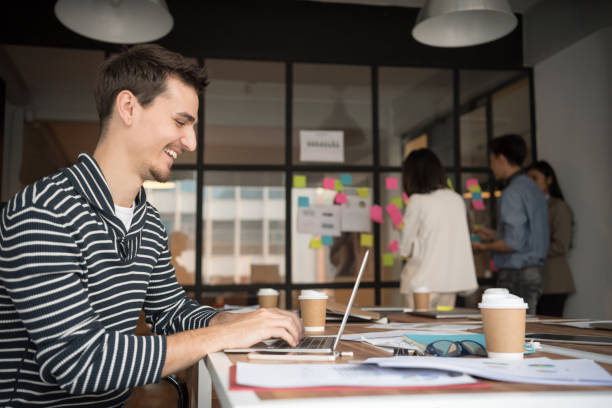istock Businessman is working with laptop. 961486152