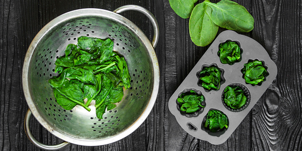fresh and freeze spinach
