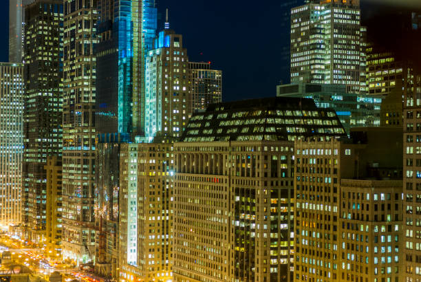 istock Chicago city at night, IL, USA 961489902
