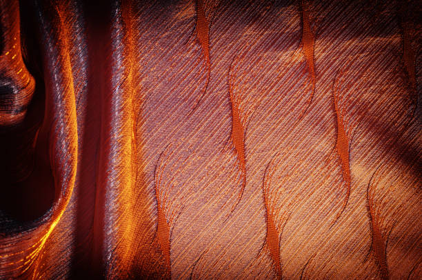 istock Texture background pattern silk fabric with gold thread gray noble decoration. From the fabulous designer is offered a magnificent collection of artificial silk from artificial gold and metallic gold 961490042