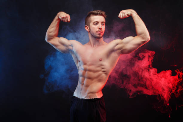 istock Young handsome muscular ripped man bodybuilder with perfect abs, 961493212