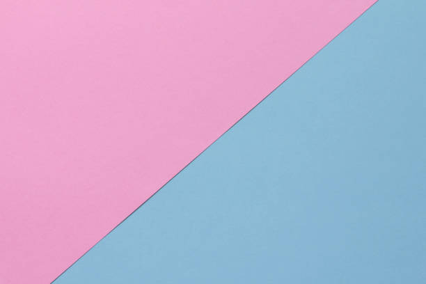 istock Creative geometric  paper background. Pink, blue pastel colors. Abstraction. Template. 961493392
