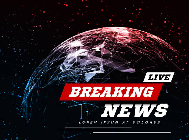 Live Breaking News Can be used as design for television news or Internet media. Vector Live Breaking News Can be used as design for television news or Internet media. Vector illustration web radio stock illustrations