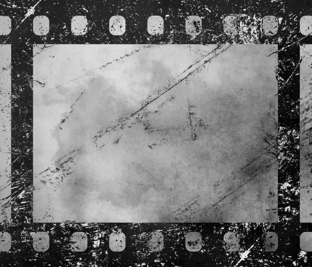 istock Old vintage retro 35 mm grunge film frame 961499222
