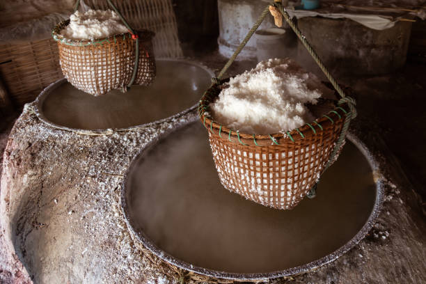 istock Ancient salt boiling, salt rock from brine on mountain at Boklua District, Nan Province 961499890