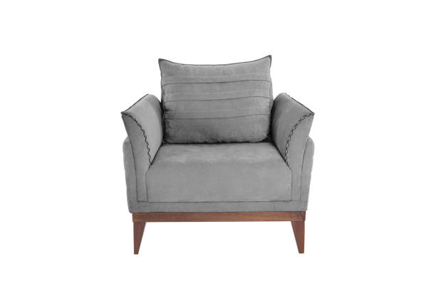 istock armchair. Modern designer chair on white background. Texture chair. 961505372