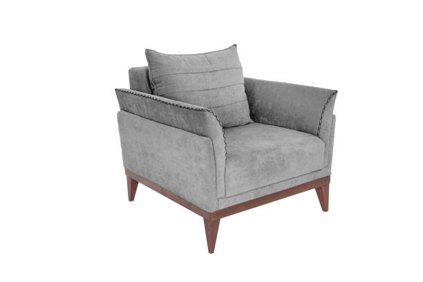 istock armchair. Modern designer chair on white background. Texture chair. 961506018