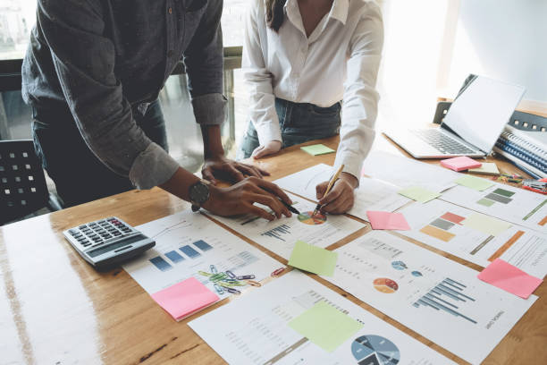 istock Business People Planning Strategy Analysis from financial document report, Office Concept 961506122
