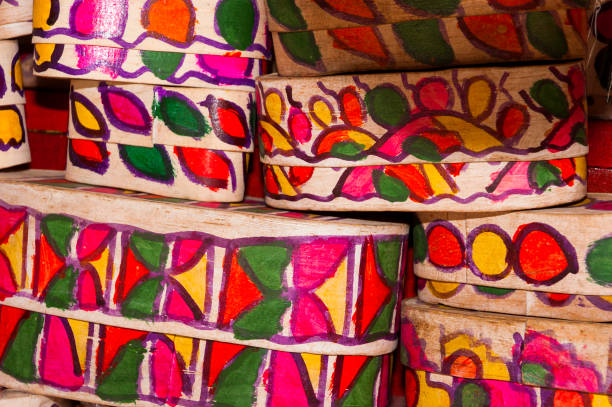 close-up of colorful typical candy in Amatitlan.
