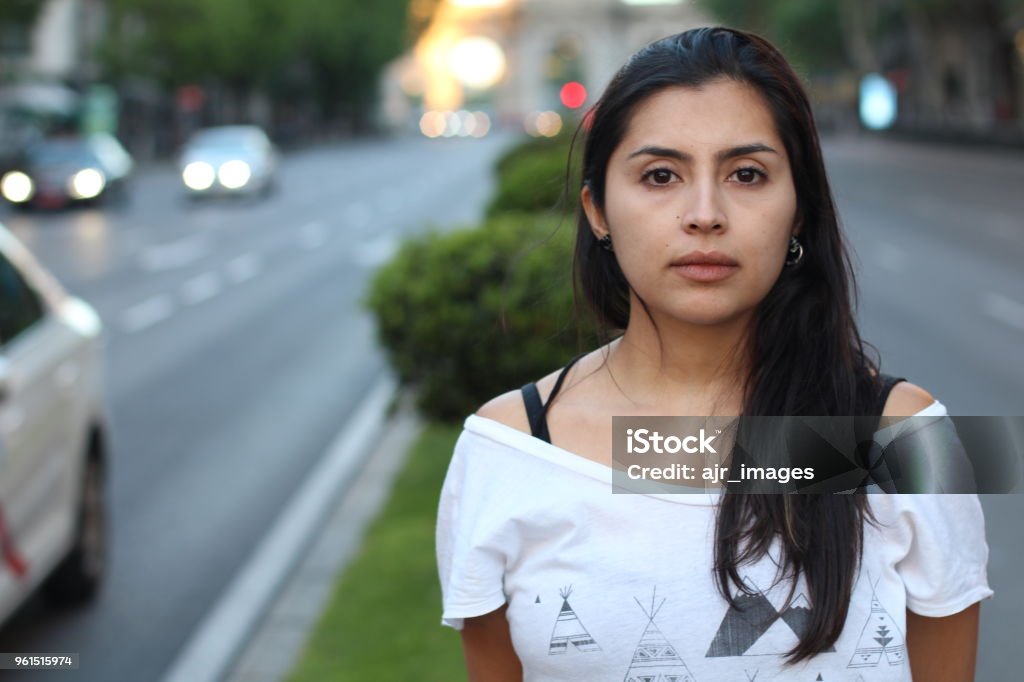 Ethnic woman outdoors close up Ethnic woman outdoors close up. Women Stock Photo