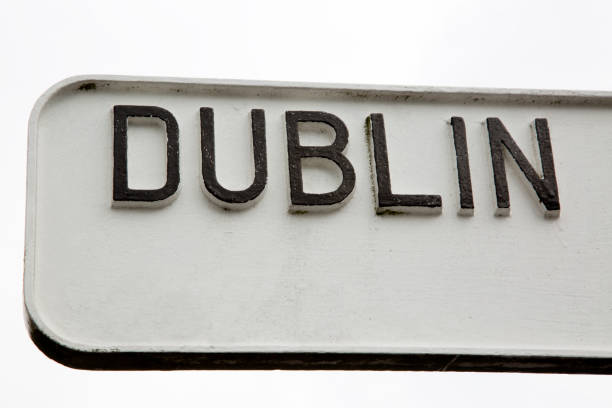 istock Black and White Dublin Signpost 961519688