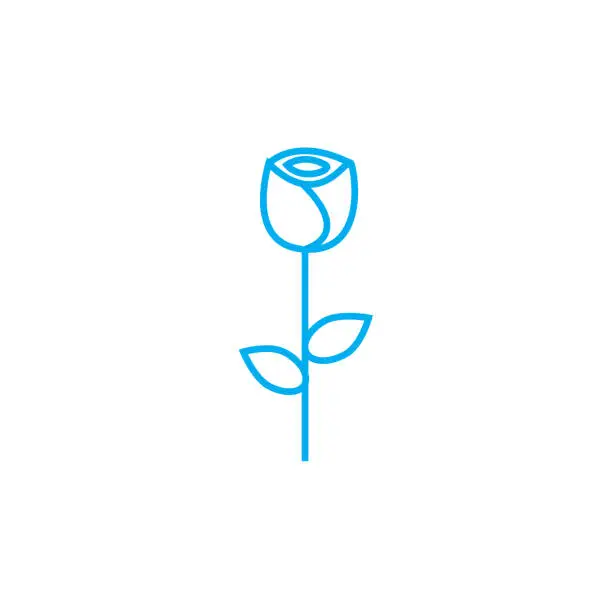 Vector illustration of Growing roses linear icon concept. Growing roses line vector sign, symbol, illustration.