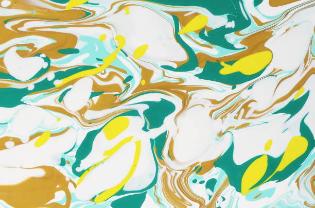 istock Abstract mixed acrylic texture with marble pattern.Abstract colorful background, wallpaper. Mixing paints. Marble texture 961524760