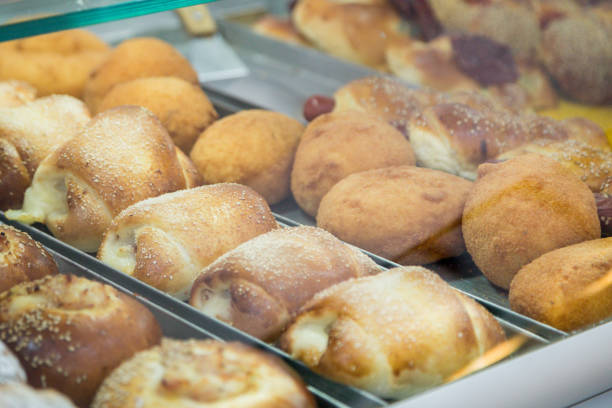 istock Trays with typical Sicilian street food 961525150