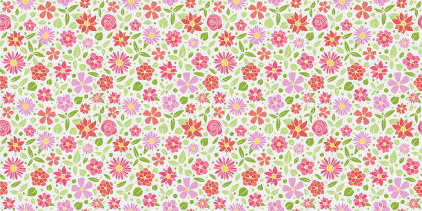 istock Texture with hand drawn flowers. Mother's Day, Woman's Day and Valentine's Day. Vector. 961526262