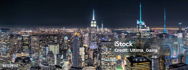 Aerial View Over New York City Stock Photo - Download Image Now - New York City, New York State, Urban Skyline