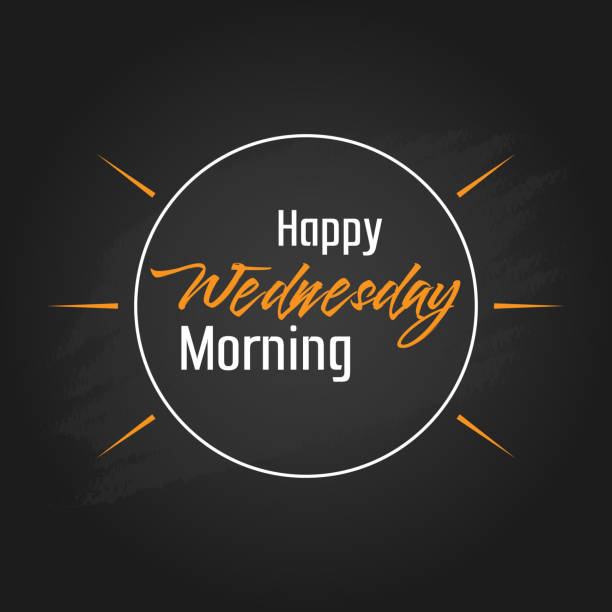 Happy Wednesday Morning Vector Template Design Happy Wednesday Morning Vector Template Design wednesday morning stock illustrations
