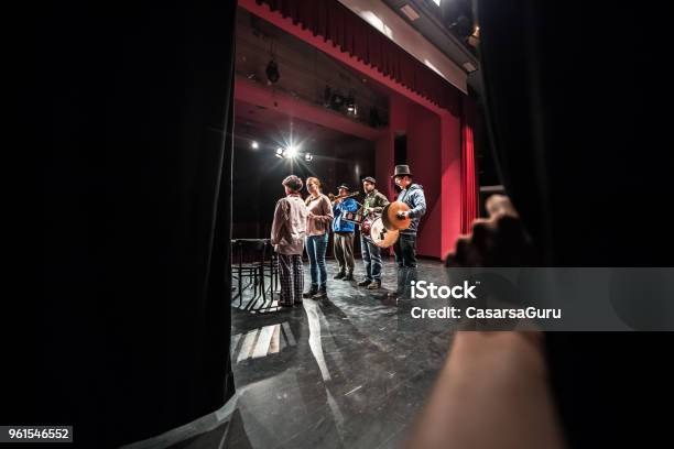 Observing Actors Performing On Stage From Backstage Stock Photo - Download Image Now