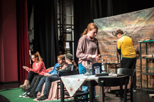 istock Theater Group Rehearsing A Play On Stage 961548724
