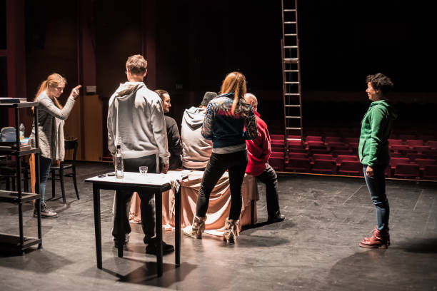 istock Group of Actors on Stage During Theatrical Rehearsal 961551146