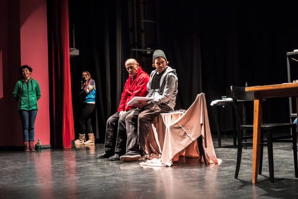 istock Group of Actors on Stage During Theatrical Rehearsal 961551174