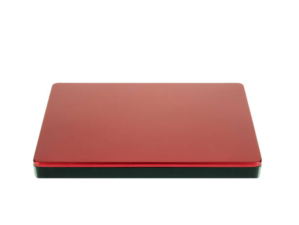 istock External hard drive for backup, Red files storage isolated on white background, Clipping path 961551556