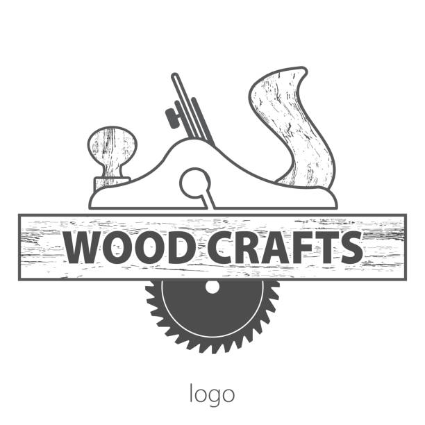 Give stilhed hul Wood Craft Logo Woodworks Professional Service Grange Print Stamp Stock  Vector Flat Design Stock Illustration - Download Image Now - iStock