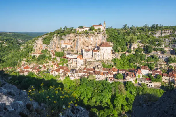 Village of Rocamadour in Lot department in France.
